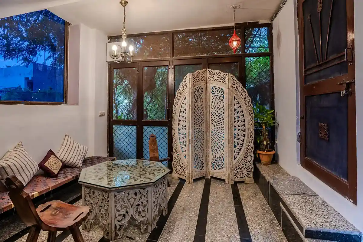 Lefort Deluxe Room with Patio Jaipur Sitting Area